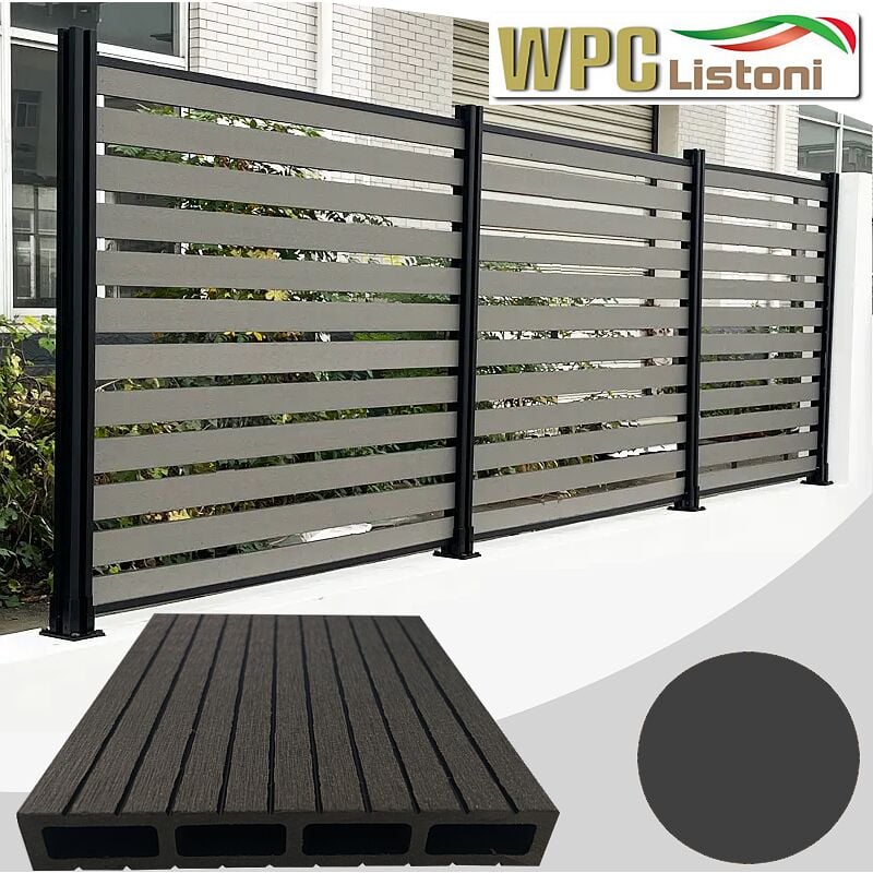 foto del prodotto altro listoni wpc l196xh 180cm per recinzione decking prime 10,5x1800mm spessore 20mm colore recinzioni grey offerte personalizzate