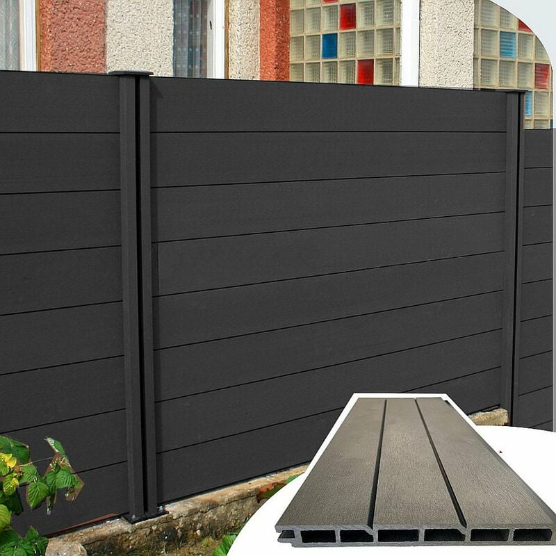 foto del prodotto altro listoni wpc l196xh 183cm per recinzione decking 205x1805mm spessore 20mm colore recinzioni antracite offerte personalizzate