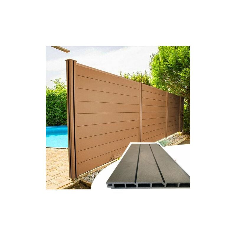 foto del prodotto altro listoni wpc l196xh 183cm per recinzione decking 205x1805mm spessore 20mm colore recinzioni teak offerte personalizzate
