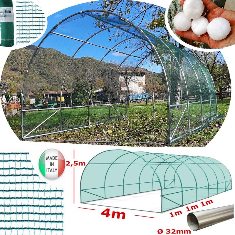 foto del prodotto altro serra tunnel netplus 4x12m con rete antigrandine