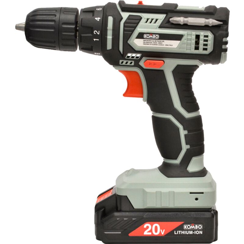 foto del prodotto altro set valigetta trapano avvitatore cordless 2 batterie a litio 20volt 1300mah
