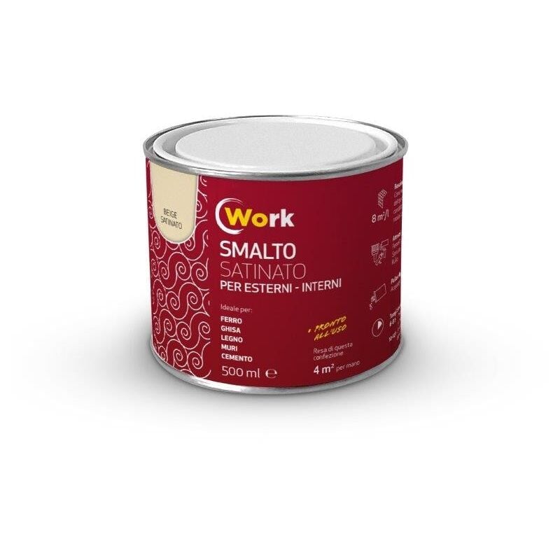 foto del prodotto altro work smalto solvente 2,5lt beige satinato
