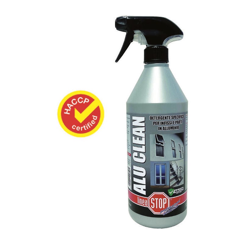 foto del prodotto alu clean detergente specifico per la pulizia di infissi in alluminio ml.750 in flacone spray