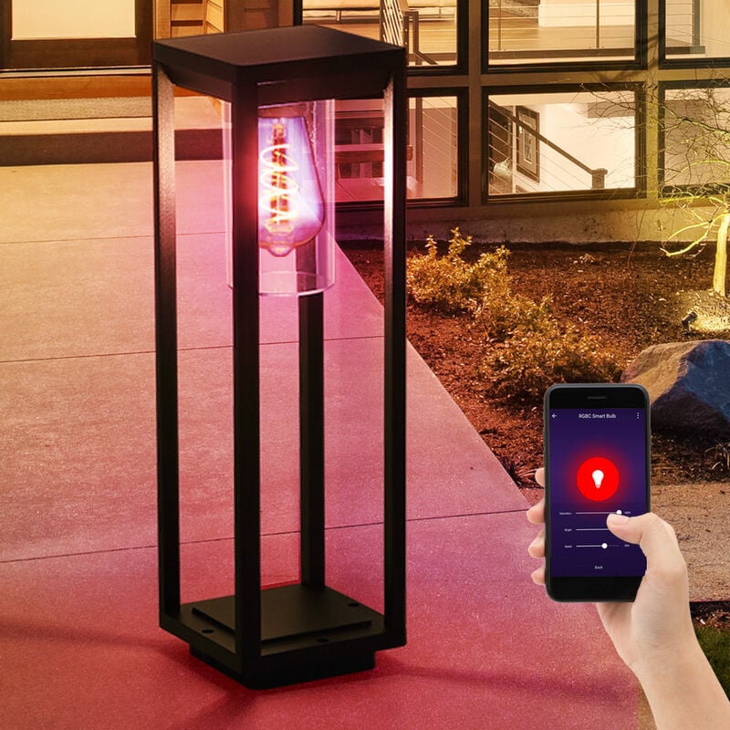 foto del prodotto alu luce esterna app controllo vocale lampada da giardino dimmar in un set che include lampadine led rgb