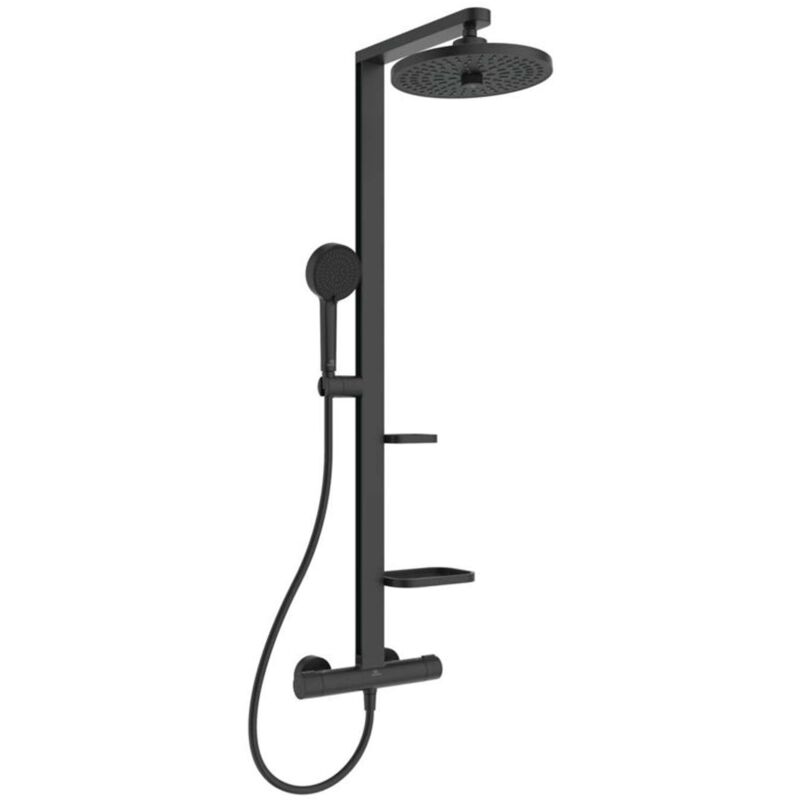 immagine 0 del prodotto alu set doccia termostatico, diametro 26 cm, 2 getti, nero seta bd583xg ideal standard
