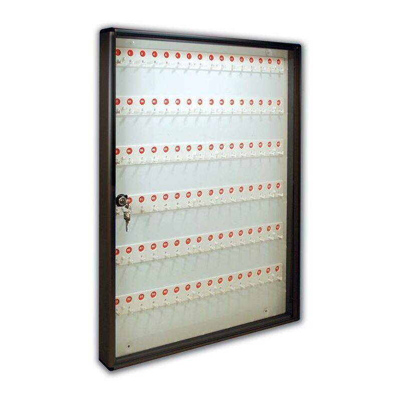 foto del prodotto alubox bacheca portachiavi da parete in alluminio 30x5x14 cm porta chiavi da muro per casa per interno o esterno protetto made in italy cassetta