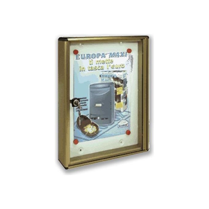 foto del prodotto alubox bc 1 bacheca porta avvisi 1 foglio a4 bronzo