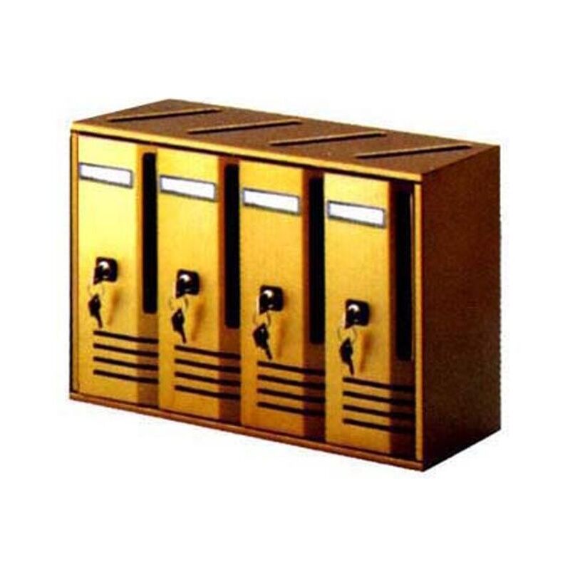 foto del prodotto alubox casellario postale a 4 cassette 42x30x17.5 serie c 4, bronzo