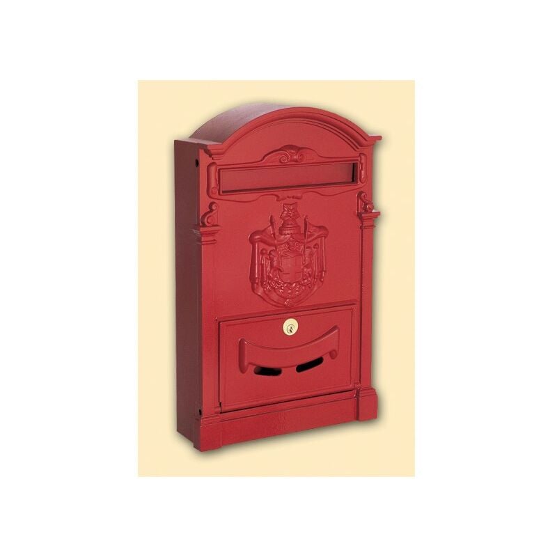foto del prodotto alubox cassetta postale singola in alluminio anodizzato rossa