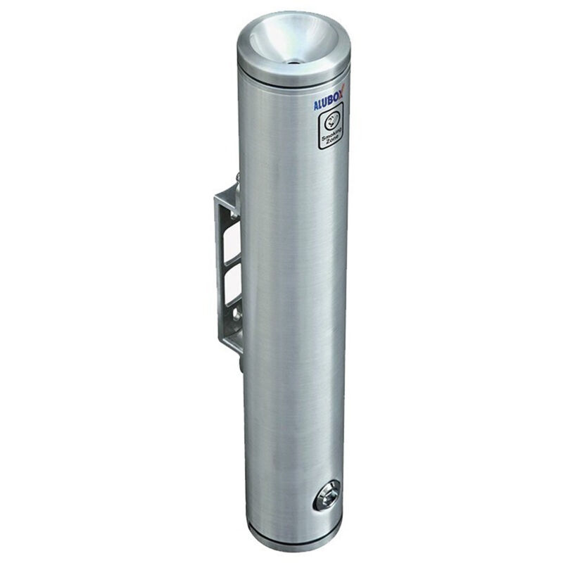 foto del prodotto alubox posacenere da appendere a muro argento satinato, 8x11x48cm 99posaceneremuro