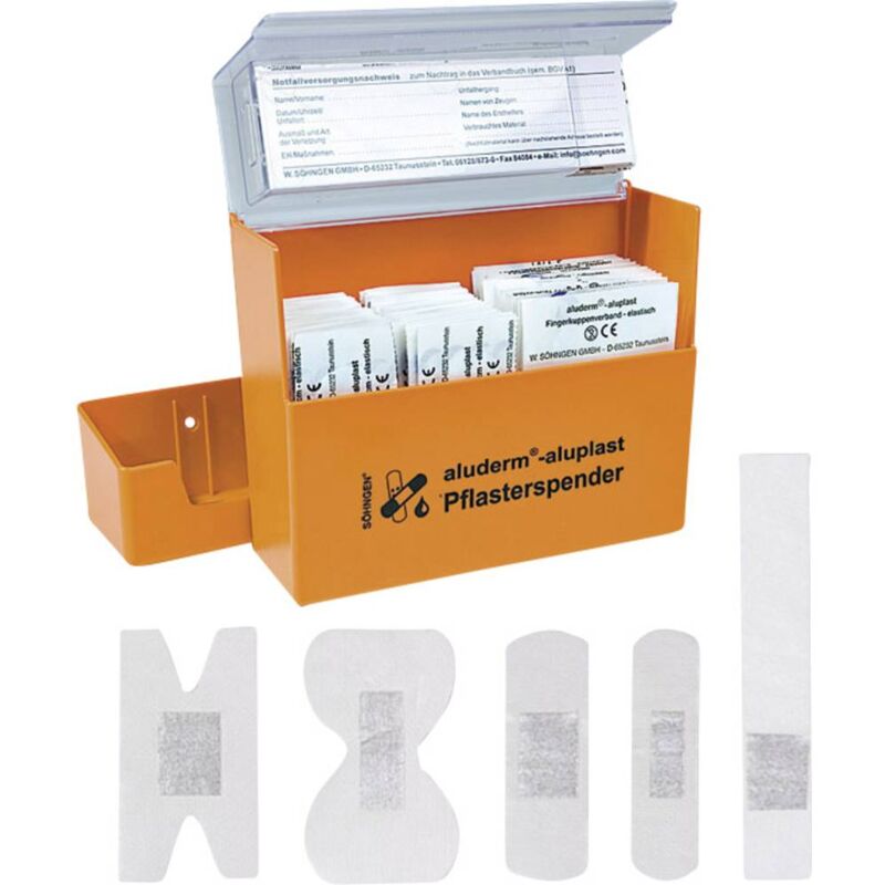 foto del prodotto aluderm aluplast pflasterspender co10910 dispenser cerotti l x l x a 160 x 122 x 57 mm s hngen