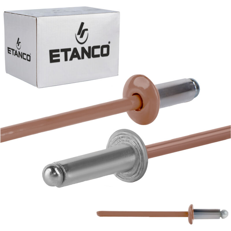 foto del prodotto aluminium offene nieten 3,2x8mm ral8004