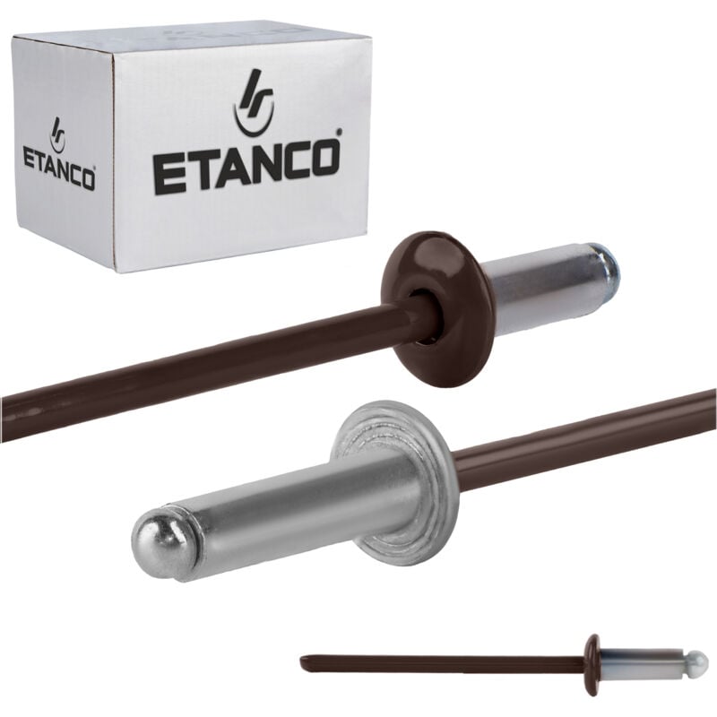 foto del prodotto aluminium offene nieten 3,2x8mm ral8017