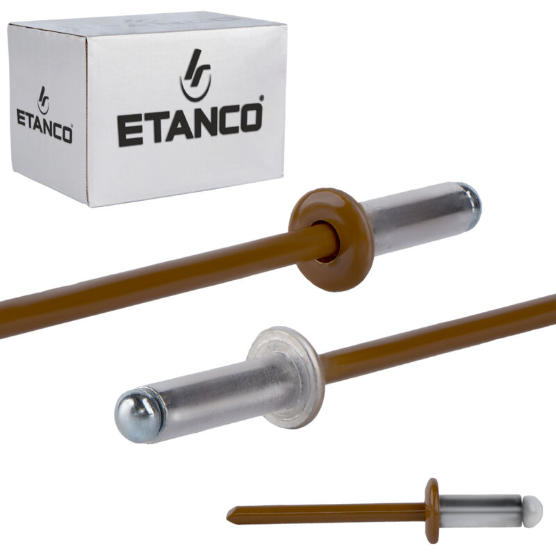 foto del prodotto aluminium offene nieten 4,8x12mm ral 8003