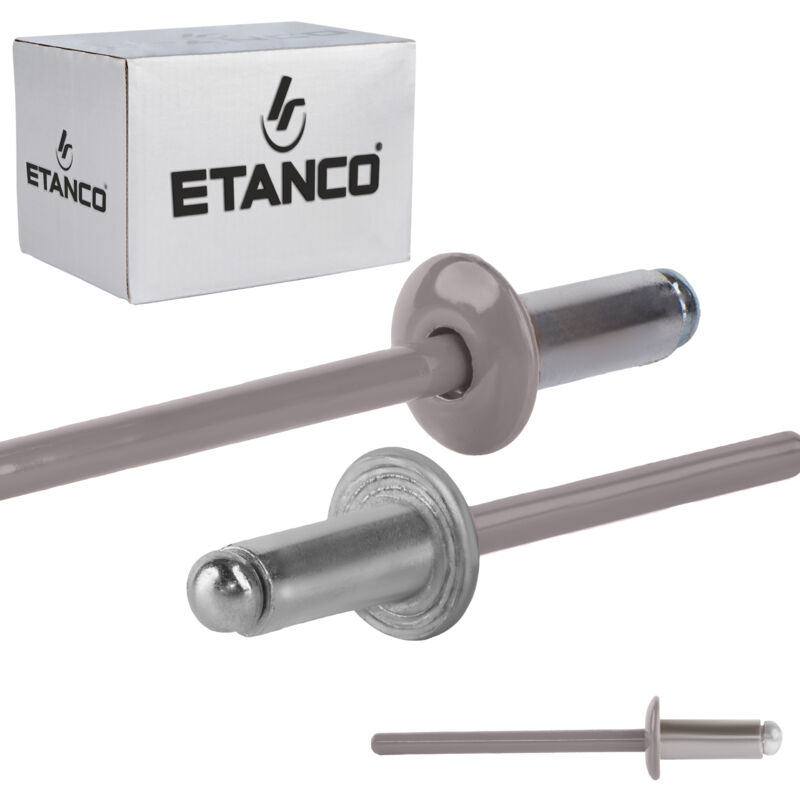 foto del prodotto aluminium offene nieten 4x10mm ral 9007