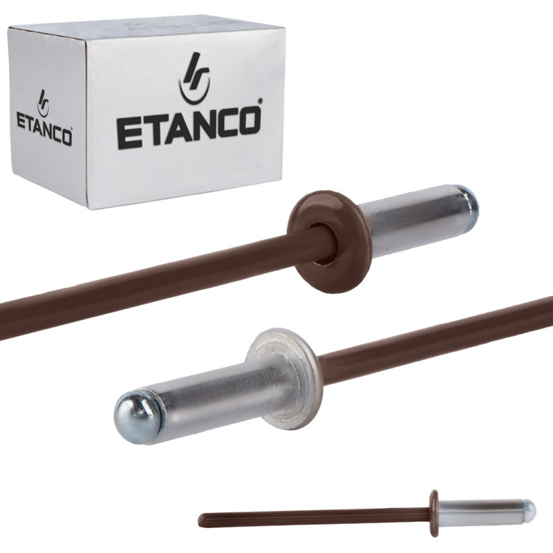 foto del prodotto aluminium offene nieten 4x12mm ral 8017