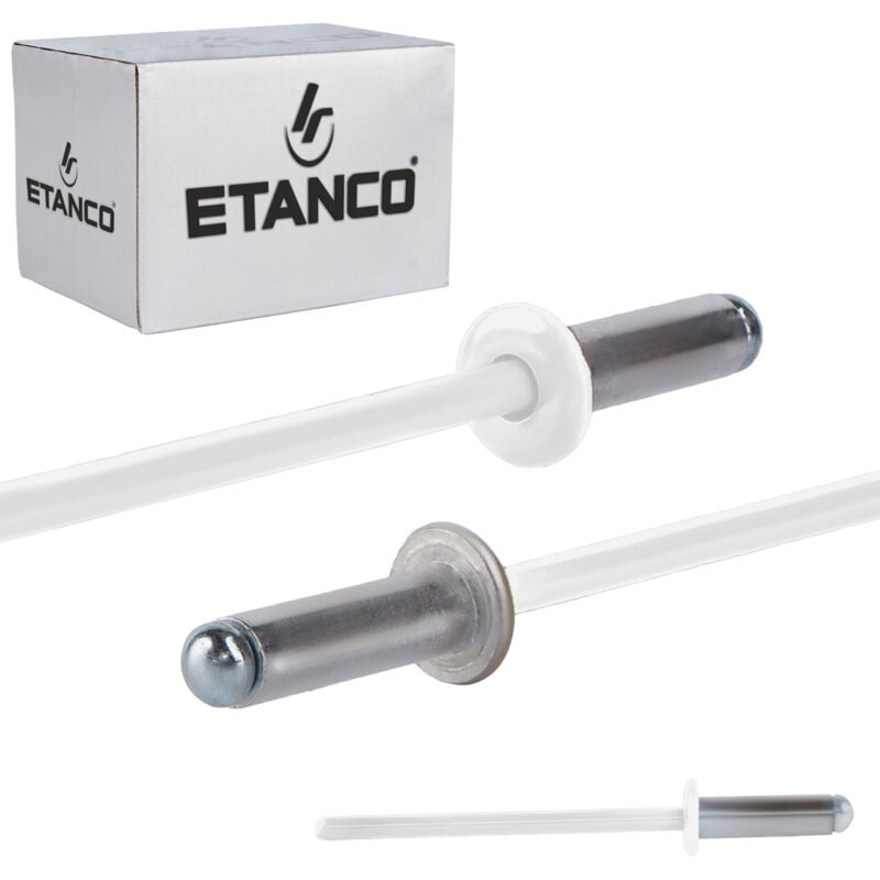 foto del prodotto aluminium offene nieten 4x12mm ral 9010