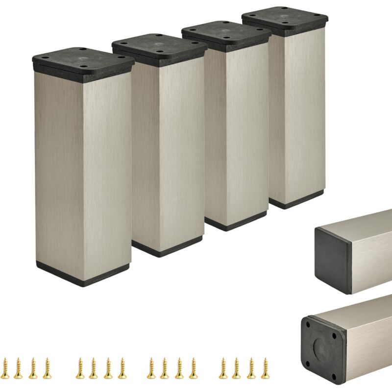 foto del prodotto alusfera piedini per mobili gambe per mobili in metallo piedini regolabili per mobili accessori di montaggio inclusi in altezza set di 4 40 x