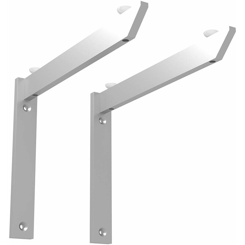 foto del prodotto alusfera wsp2ele240alu supporto angolare, metallo, 2 pezzi, per mensole, argento, 240 mm