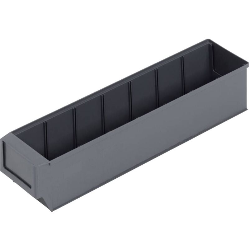 foto del prodotto alutec 66029 cassetta impilabile da magazzino l x l x a 400 x 91 x 81 mm grigio scuro 1 pz.
