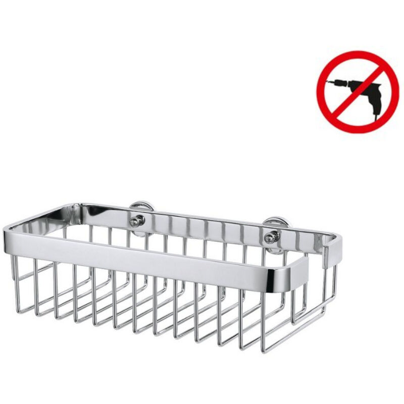 foto del prodotto aluxx cestino per vasca doccia 8,7x30x14,7 cm, acciaio inox, facile installazione senza foratura 40210 00000 00 tesa