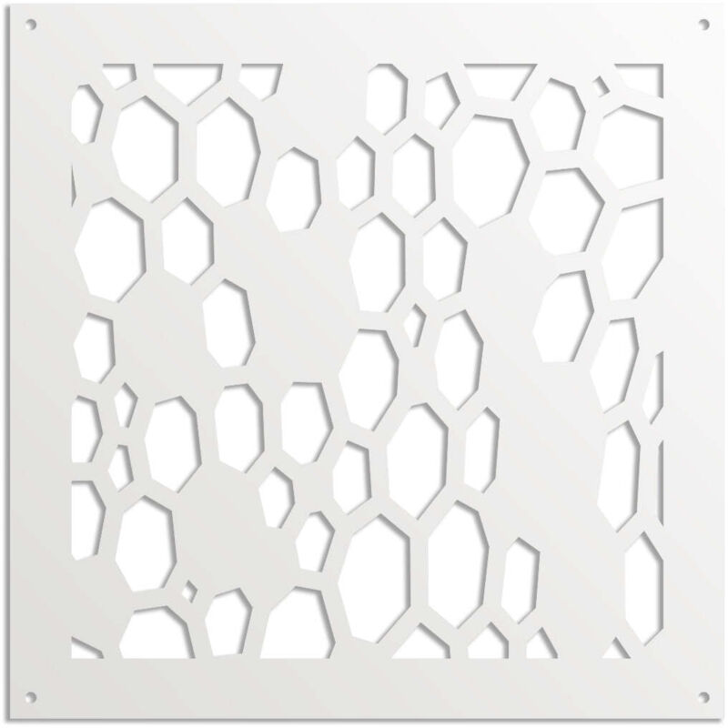 foto del prodotto alveare pannello in pvc traforato parasole misura 48x48 cm colore bianco