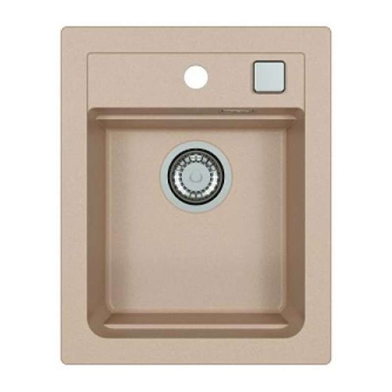foto del prodotto alveus atrox lavello in granito, 40x50 cm, con comando remoto dello scarico, terra 1139768