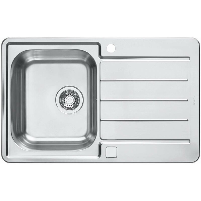 foto del prodotto alveus line maxim lavello 79x50 cm, con comando dello scarico, acciaio inox 1100216