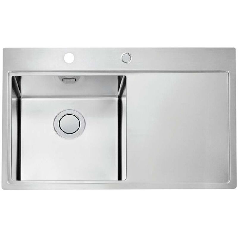 foto del prodotto alveus pure up lavello, 79x53 cm, con comando remoto dello scarico, sx, acciaio inox 1123789