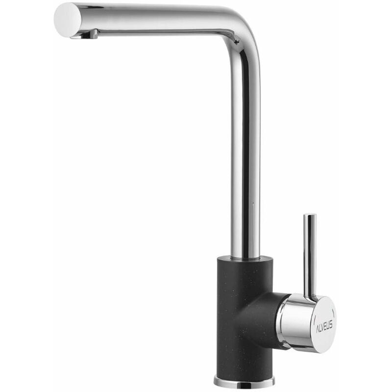 foto del prodotto alveus selma miscelatore da lavello, carbon acciaio inox 1129043