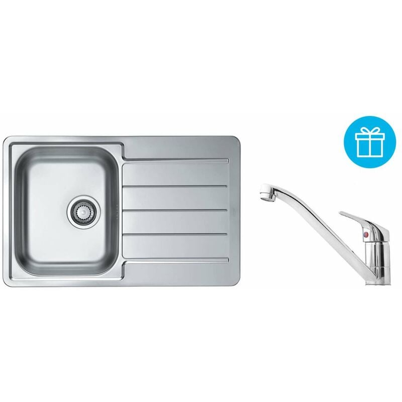 foto del prodotto alveus - set - set lavello line 80, baterie riviera regalo, cromo seta271