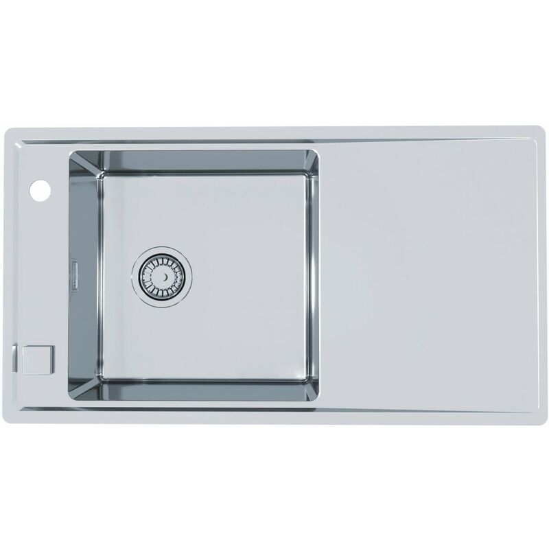 foto del prodotto alveus stricto lavello, 86x47 cm, con comando remoto dello scarico, acciaio inox 1124364