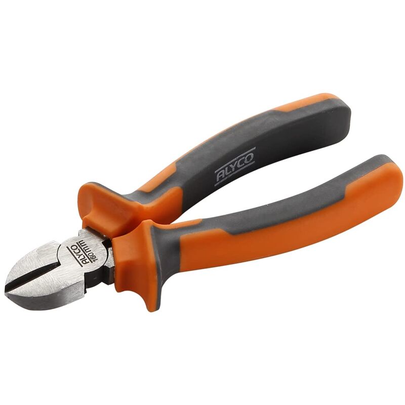 foto del prodotto alyco 170555 alicates corte diagonal hr high resistance din 5749 acero cr v 160 mm con mango bimaterial
