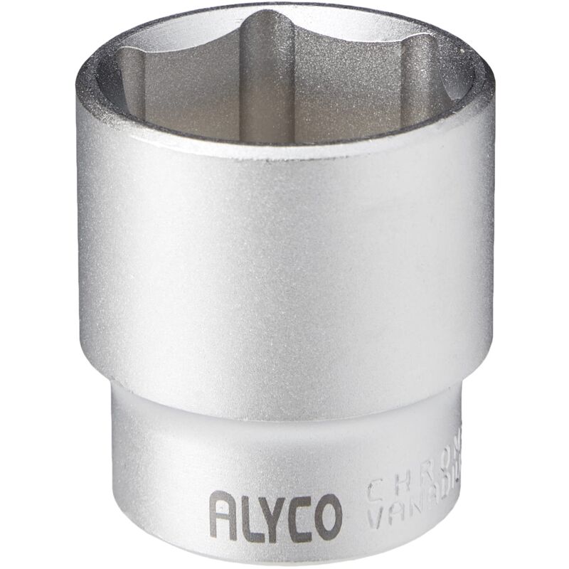 foto del prodotto alyco 192330 192330 chiave a bussola 1 2 une 16507 din 3124 cr v 6 lati cromo opaco, nero, 30 mm