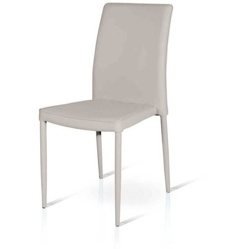 foto del prodotto alyssia - sedia moderna in ecopelle con struttura in acciaio