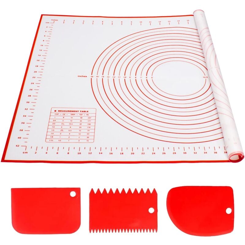 foto del prodotto alyvisun spianatoia per impastare silicone, 70 x 50 cm tappetini stendipasta antiscivolo tappetino silicone riutilizzabile cucina accessori per