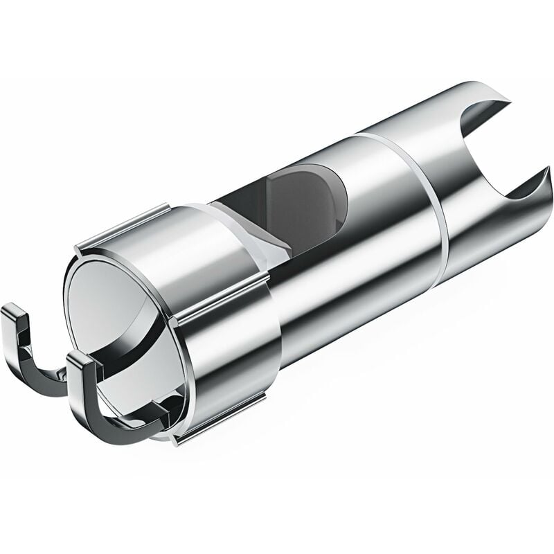foto del prodotto alyvisun universale supporto soffione doccia con 2 ganci, ricambio supporto doccetta 360 regolabile per saliscendi da diametro 16 27mm, cromato