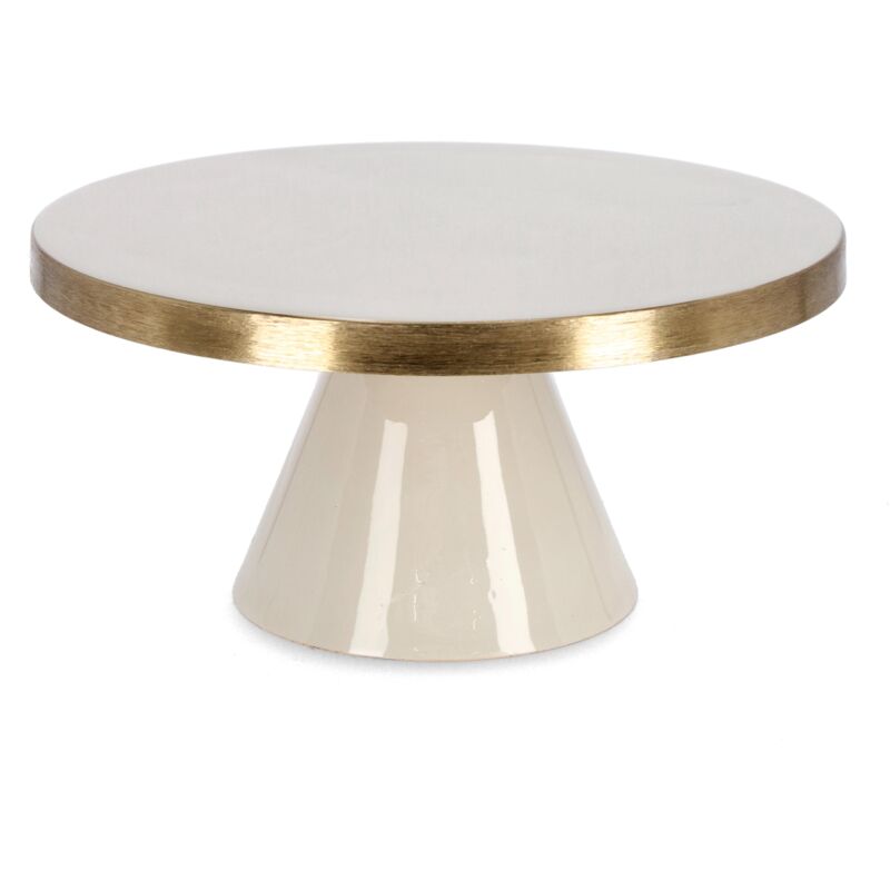 foto del prodotto alzata decorativa velma oro beige in metallo per uso decorativo