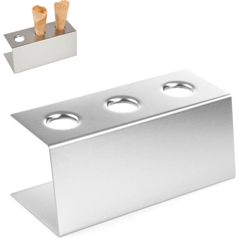 foto del prodotto alzata per gelato in acciaio inox per 3 wafer hendi 755730