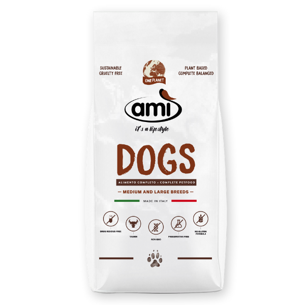 foto del prodotto am alimento vegetale dog medium large breeds 12 kg 1 ordine scegli lo sconto bzr5 bzr20 200 punti fedelt 
