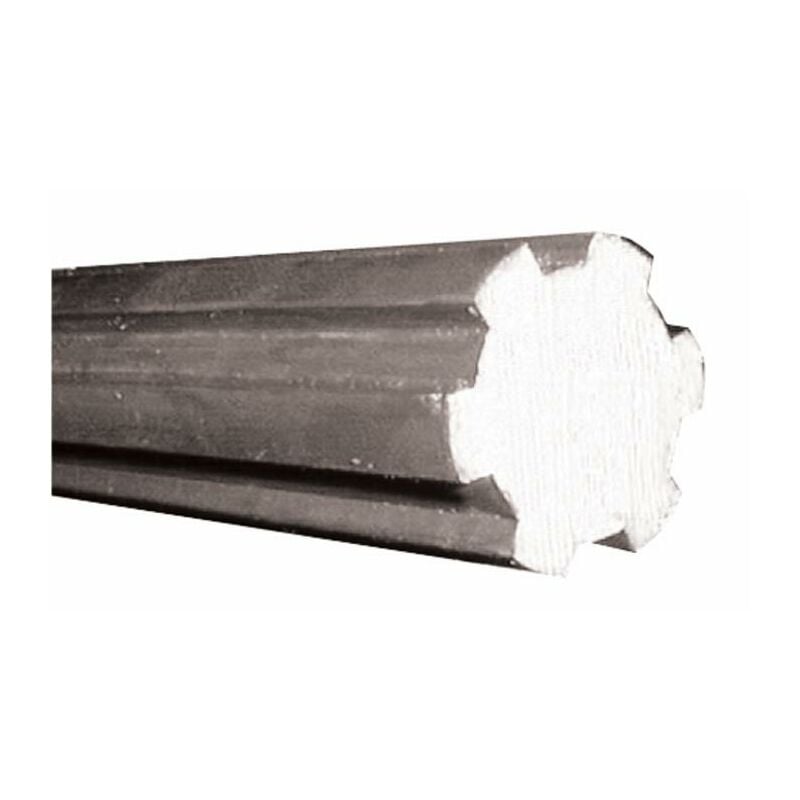 foto del prodotto ama barra scanalata con profilo interno 23x28x6mm e lunghezza 1 mt