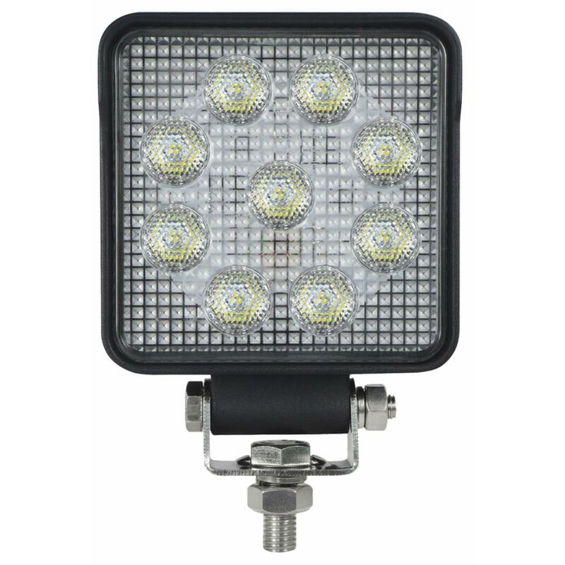 foto del prodotto ama faro da lavoro 9 led osram quadrato ad ampio raggio freddo 13,5w ip67 ip69k