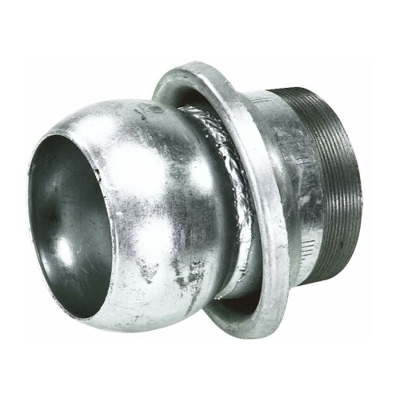 foto del prodotto ama sfera e anello zincati con tronchetto filettato maschio 100mm per impianti di irrigazione
