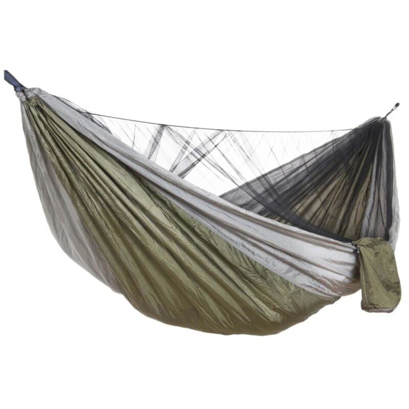 foto del prodotto amaca 'andres' in tessuto e nylon con zanzariera per esterno e giardino -blu