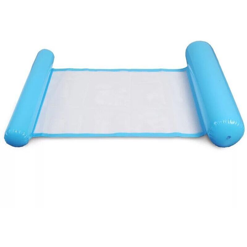 foto del prodotto amaca da nuoto multiuso blu, galleggiante gonfiabile 4 in 1 per piscina, amaca galleggiante, amaca acquatica, amaca da nuoto ultraleggera, pieghevole