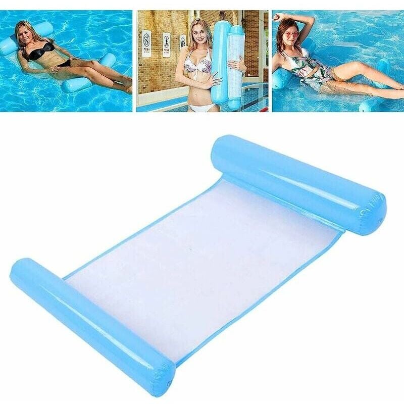 foto del prodotto amaca gonfiabile per l acqua, divano letto reclinabile galleggiante, letto gonfiabile per piscina, letto galleggiante pieghevole multiuso 4 in 1,