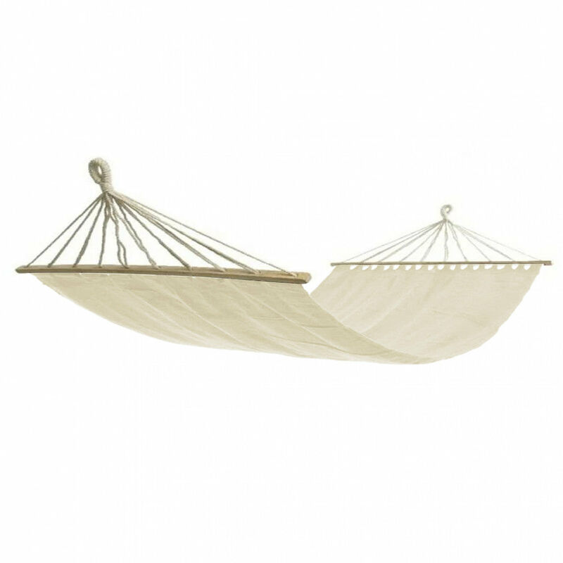 foto del prodotto amaca grande 200x150 cm con telo in cotone resistente cami beige