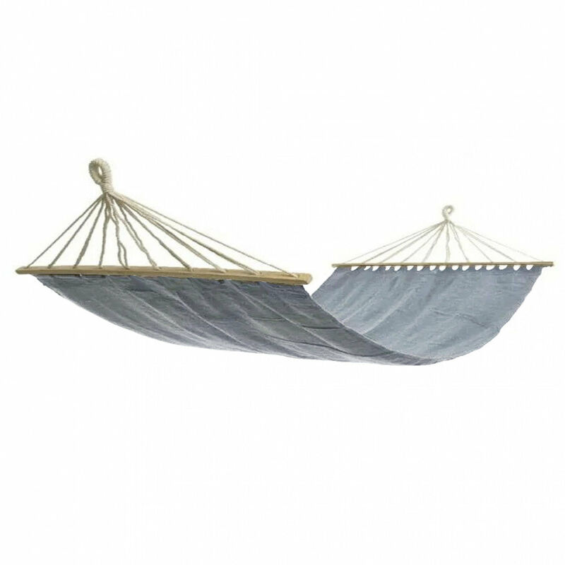 foto del prodotto amaca grande 200x150 cm con telo in cotone resistente cami grigio