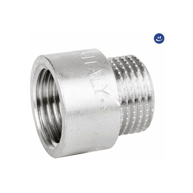 foto del prodotto amaflex raccordo diritto maschio femmina in ottone cromato serie 1500 1 2x15 mm icma