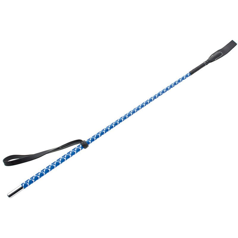 foto del prodotto amahorse frustino in nylon con manico punta metallo lunghezza 65 cm nero